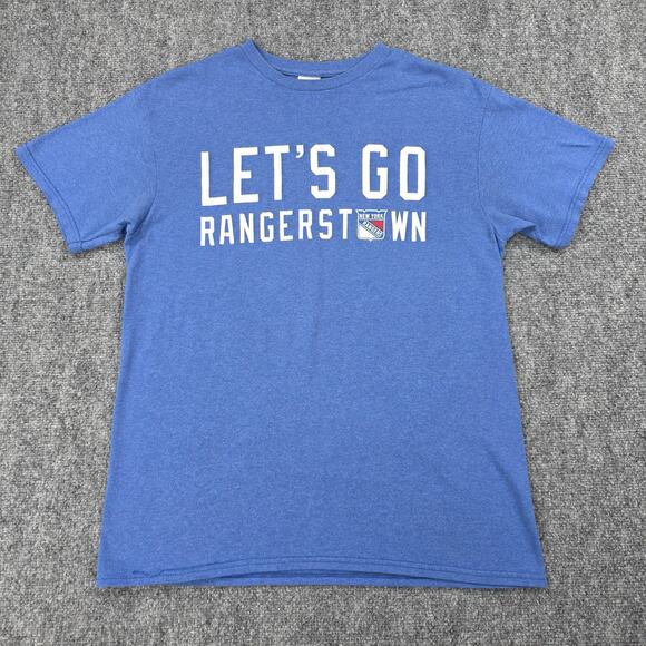 Delta Pro Weight Other - New York Rangers Shirt Mens Medium Blue NHL Hockey Delta Pro Weight Rangerstown